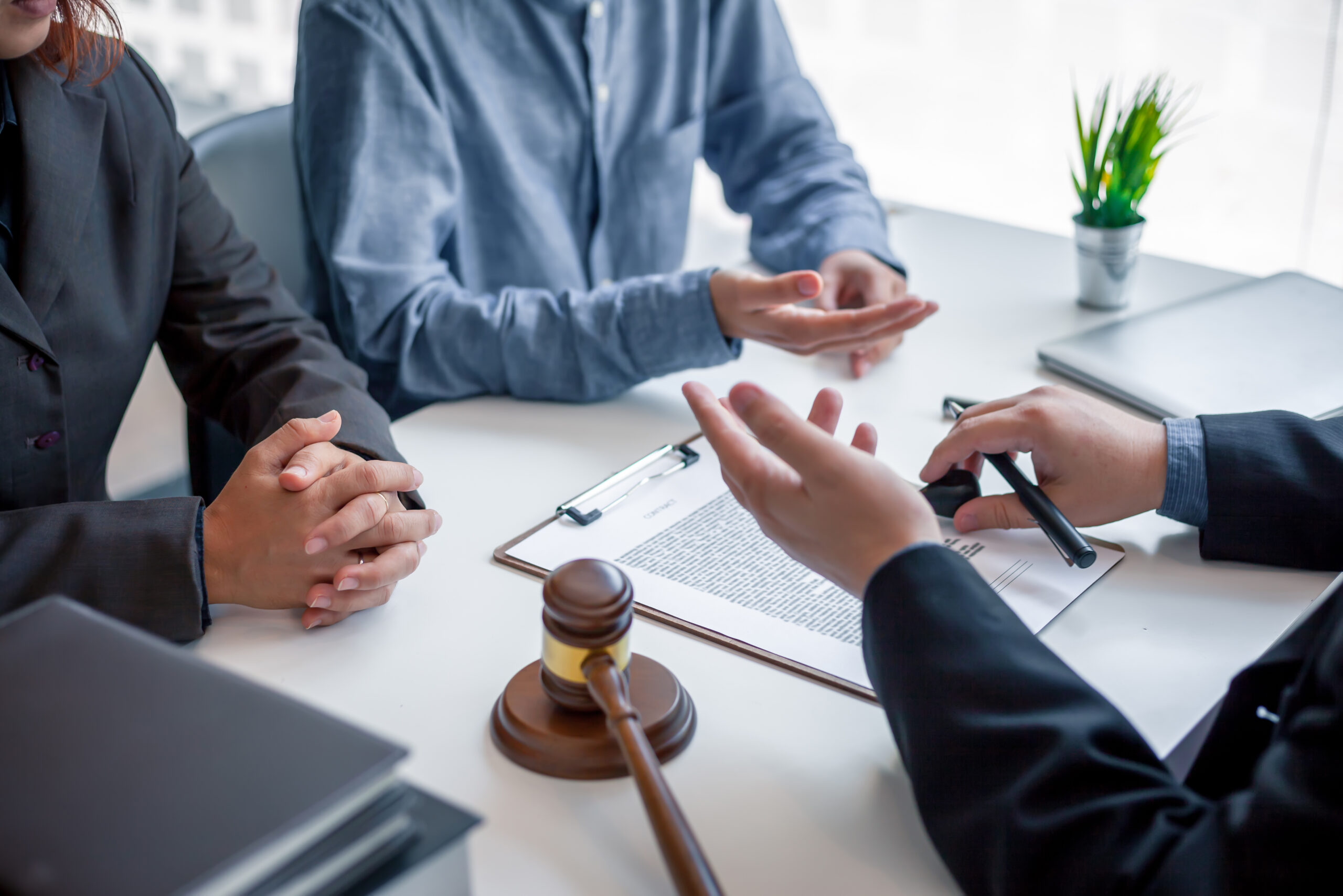 Businessman And Lawyer Discuss